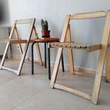 Pair of vintage folding chairs 60s