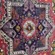 Nice large vintage carpet chirwan Azerbaijan handmade 234x310 cm