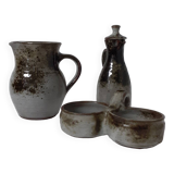 Stoneware set signed Atch T and Ch Robert