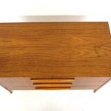 Scandinavian teak chest of drawers, Bröderna Gustavssons, Markaryd, Sweden, 1950