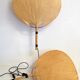 Set of 2 Uchiwa bamboo and rice paper wall lights by Ingo Maurer, Germany 1973