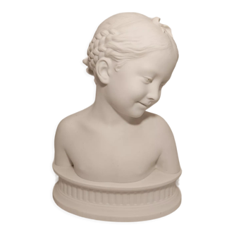 Buste de fillette en biscuit Pigalle