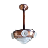 Art Deco pendant lamp glass building