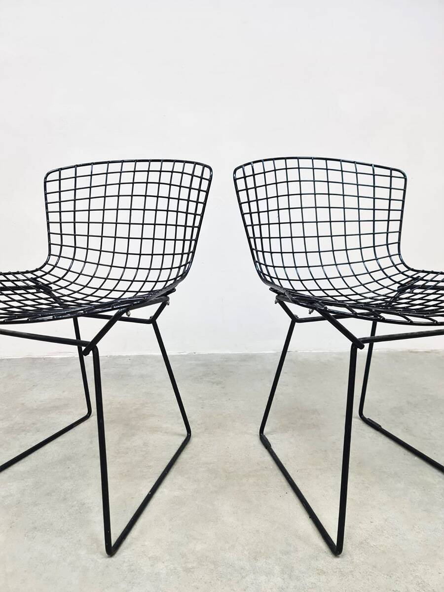 Vintage design wire chair model 420 Harry Bertoia Knoll 1970s