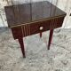Antique Nightstand Lacquered Wood Drawer Mid-Century Vintage