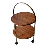 Vintage folding dessert table by Rondett Bremshey, 1970s, made of wood, 60s