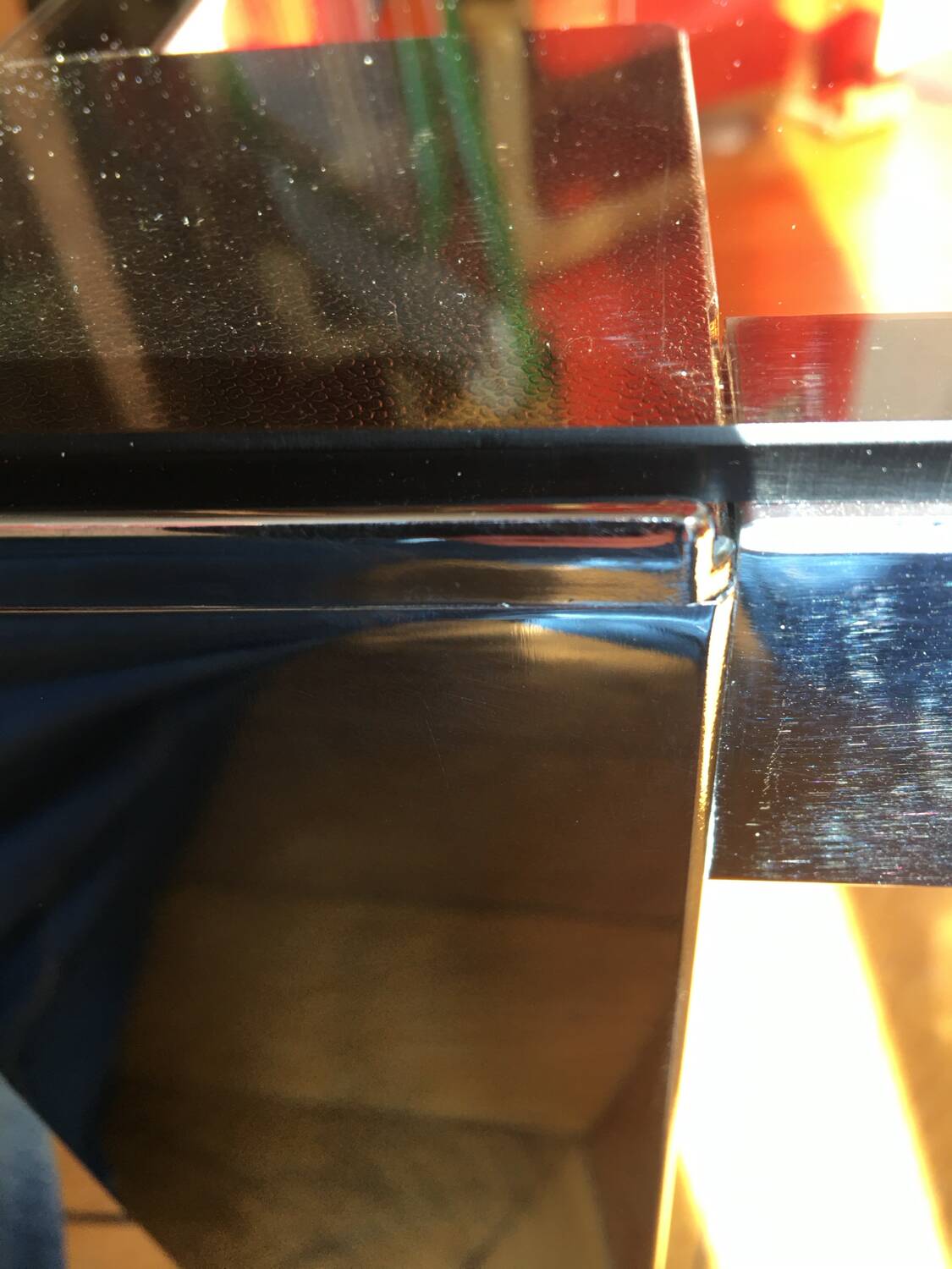 Chromed metal and smoked glass coffee table, 1980s.