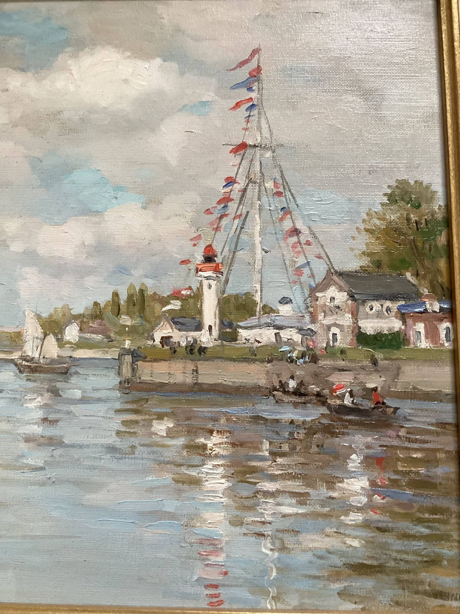 Oil painting on canvas signed, dimensions: height - 49cm - Width - 64cm -