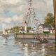 Tableau Huile sur toile signé dimension : hauteur -49cm- Largeur -64cm-