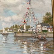 Oil painting on canvas signed, dimensions: height - 49cm - Width - 64cm -