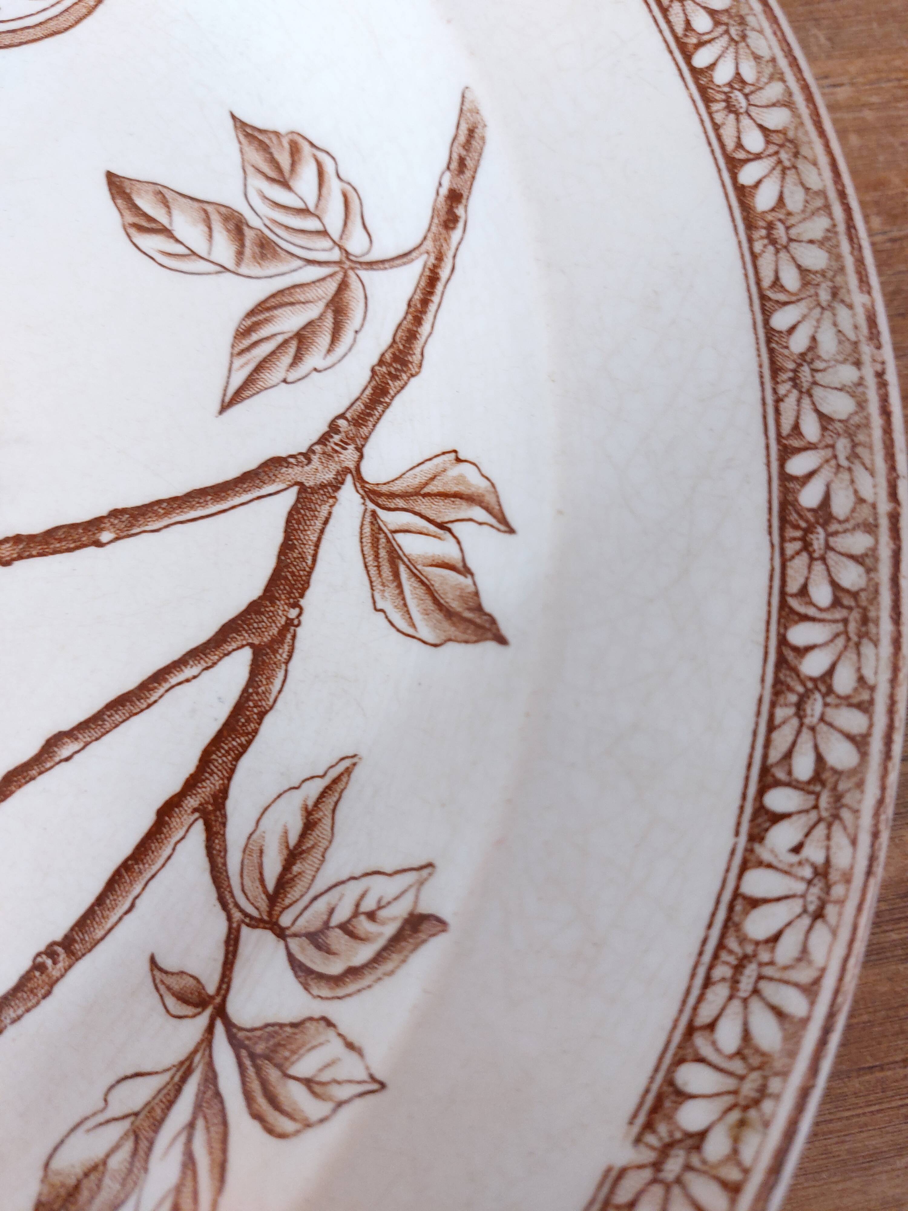 Large hollow iron earth dish daisy decor