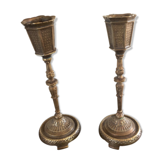 Pair of brass candlestick