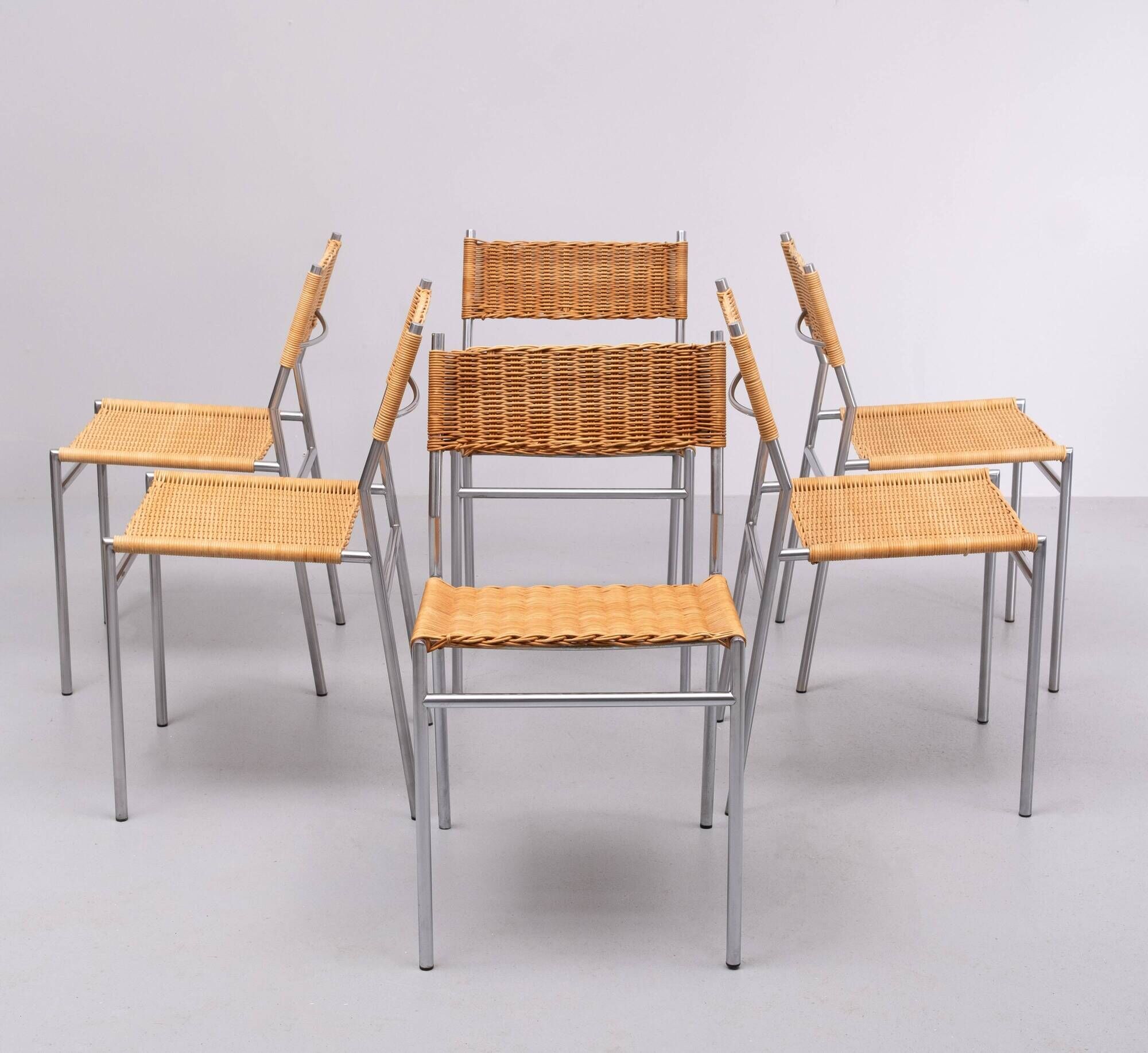 Martin Visser set of 6 Dining Chairs SE05 for 't Spectrum, 1960