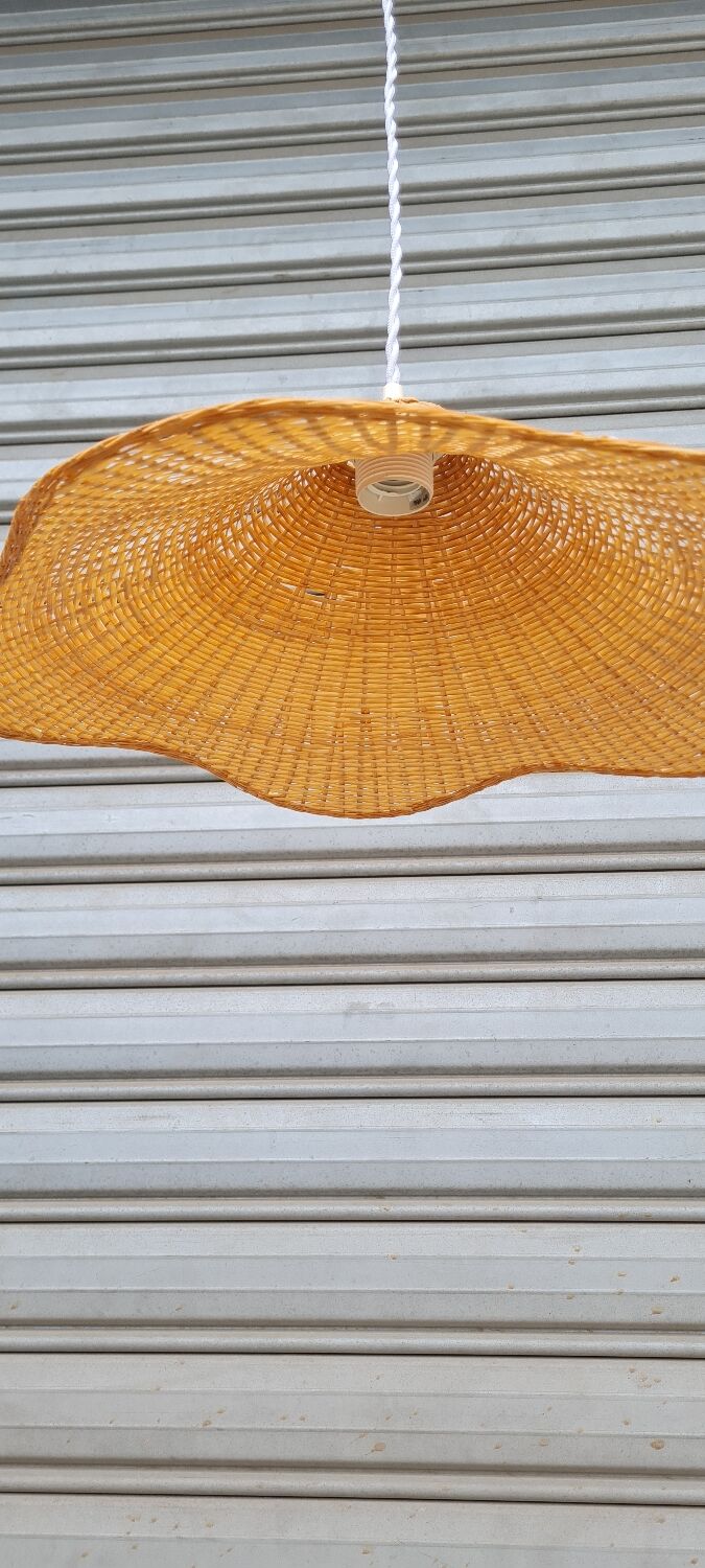 Vintage wicker flower pendant