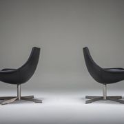 Set of leather armchairs by Rodolfo Dordoni for Matteo Grassi, 1990s