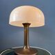 Brown and white Space Age Mid-Century mushroom table lamp