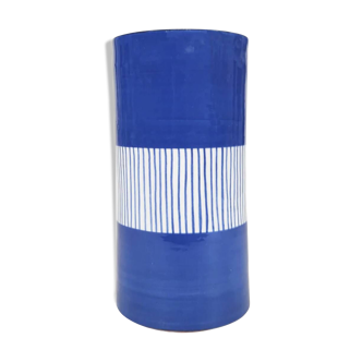 Vase tube - bleu