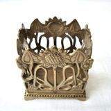 Brass art nouveau pencil holder