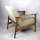Fauteuil danoise beige en Boucle années 1970