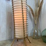 Vintage rattan floor lamp