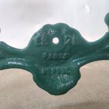 Wrought iron bistro table and vintage grey marble