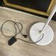 Ilmo vintage white lacquered metal halogen floor lamp, Italy, 1970s