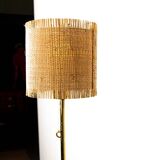 Swedish brass floor lamp, cast iron base, model G 019 by Bergboms 1960