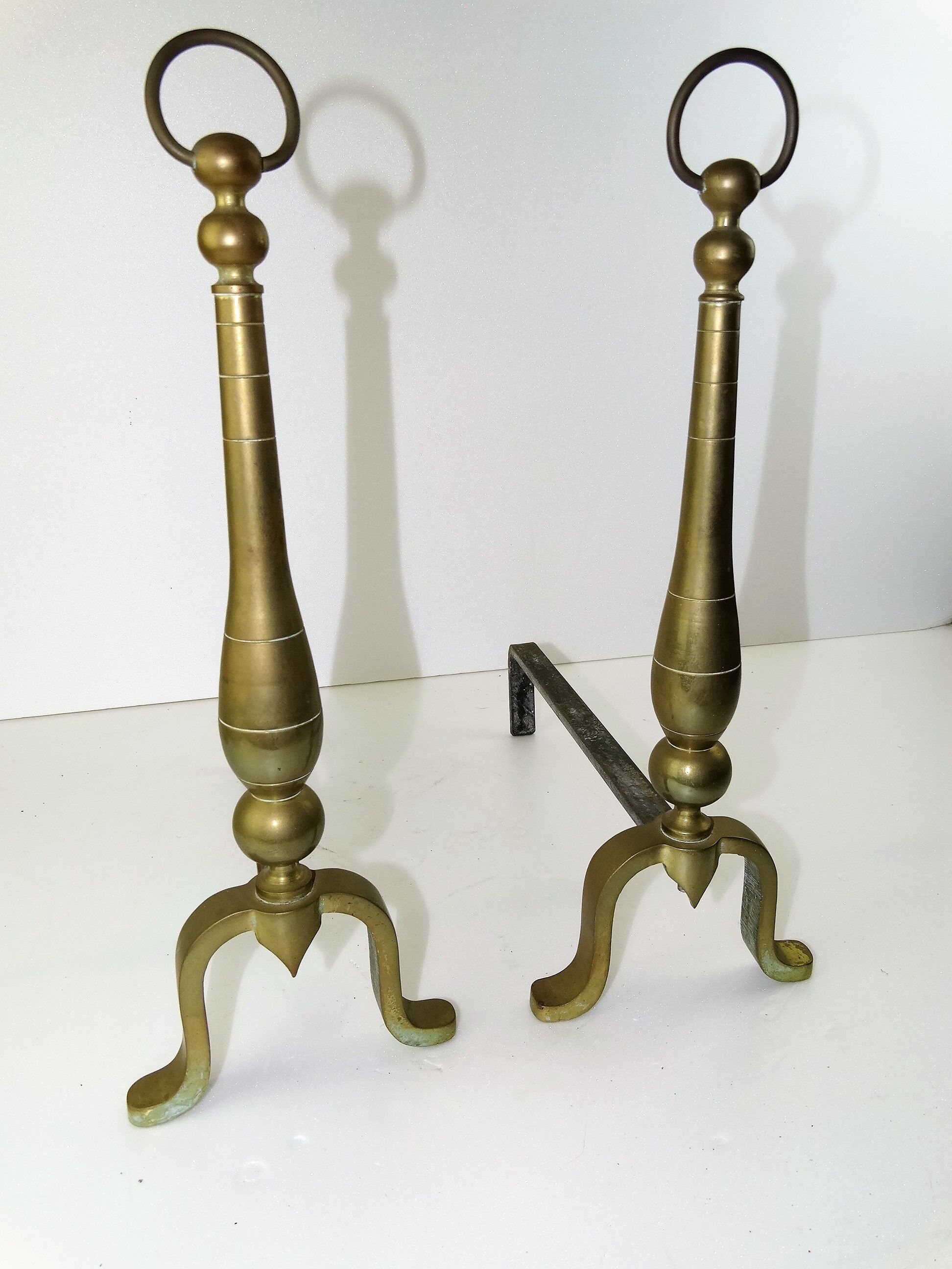 Century brass chenet 19th