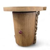 Petit meuble bar art déco vintage incurvé / meuble à thé / vitrine