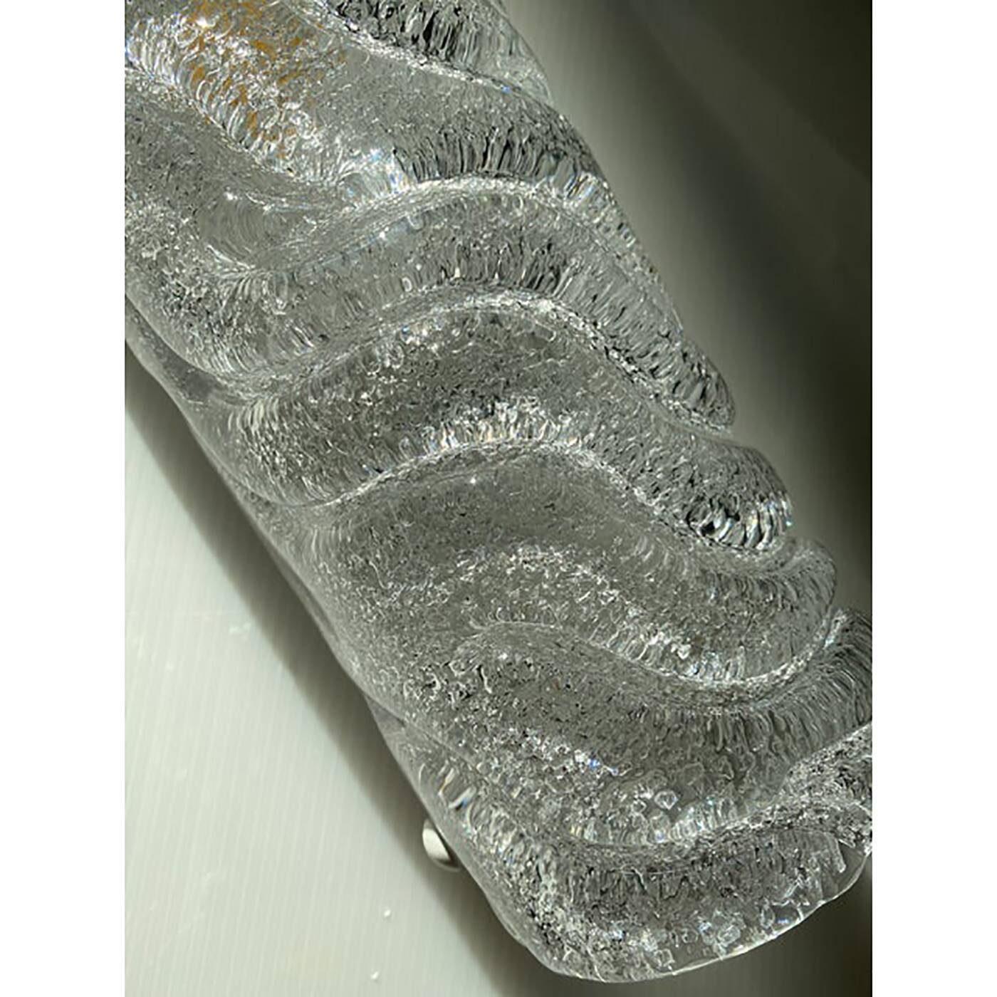 Clear “graniglia” Murano Glass Wall Sconce