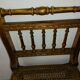 Gilded wood cane bench