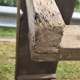 Old small 160 cm carpenter's workbench in solid oak