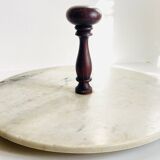 Plateau à fromage marbre et bois vintage