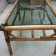 Bamboo coffee table and smoked glass