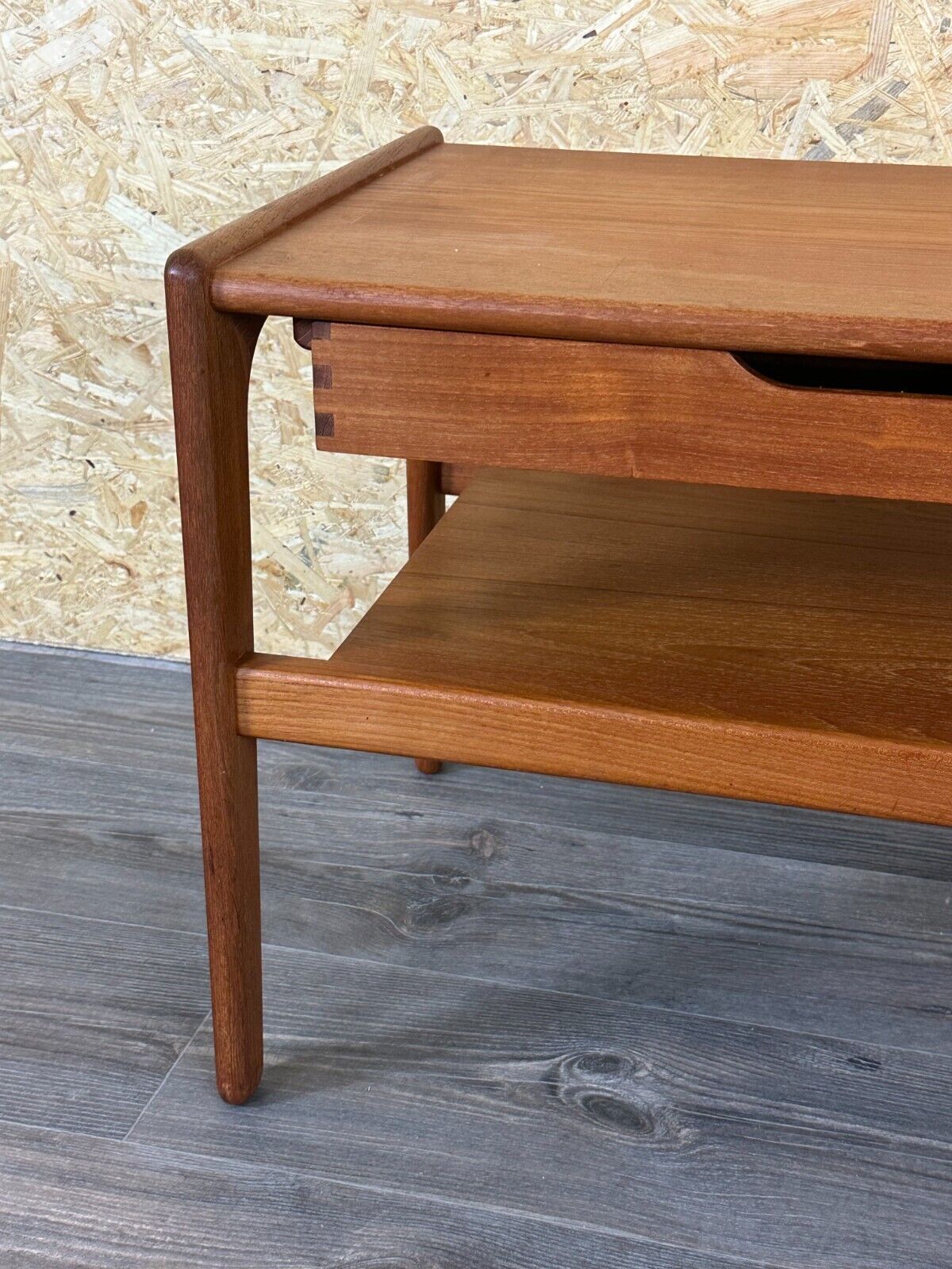 60s 70s teak side table with drawer Arne Wahl Iversen Denmark