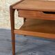 60s 70s teak side table with drawer Arne Wahl Iversen Denmark