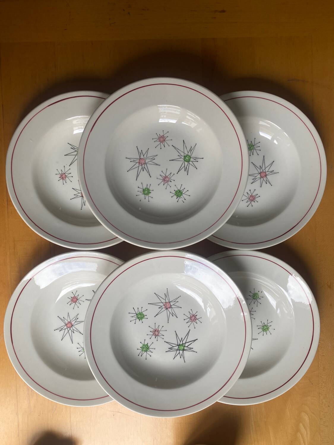 Gien - 6 Marie Claude series plates