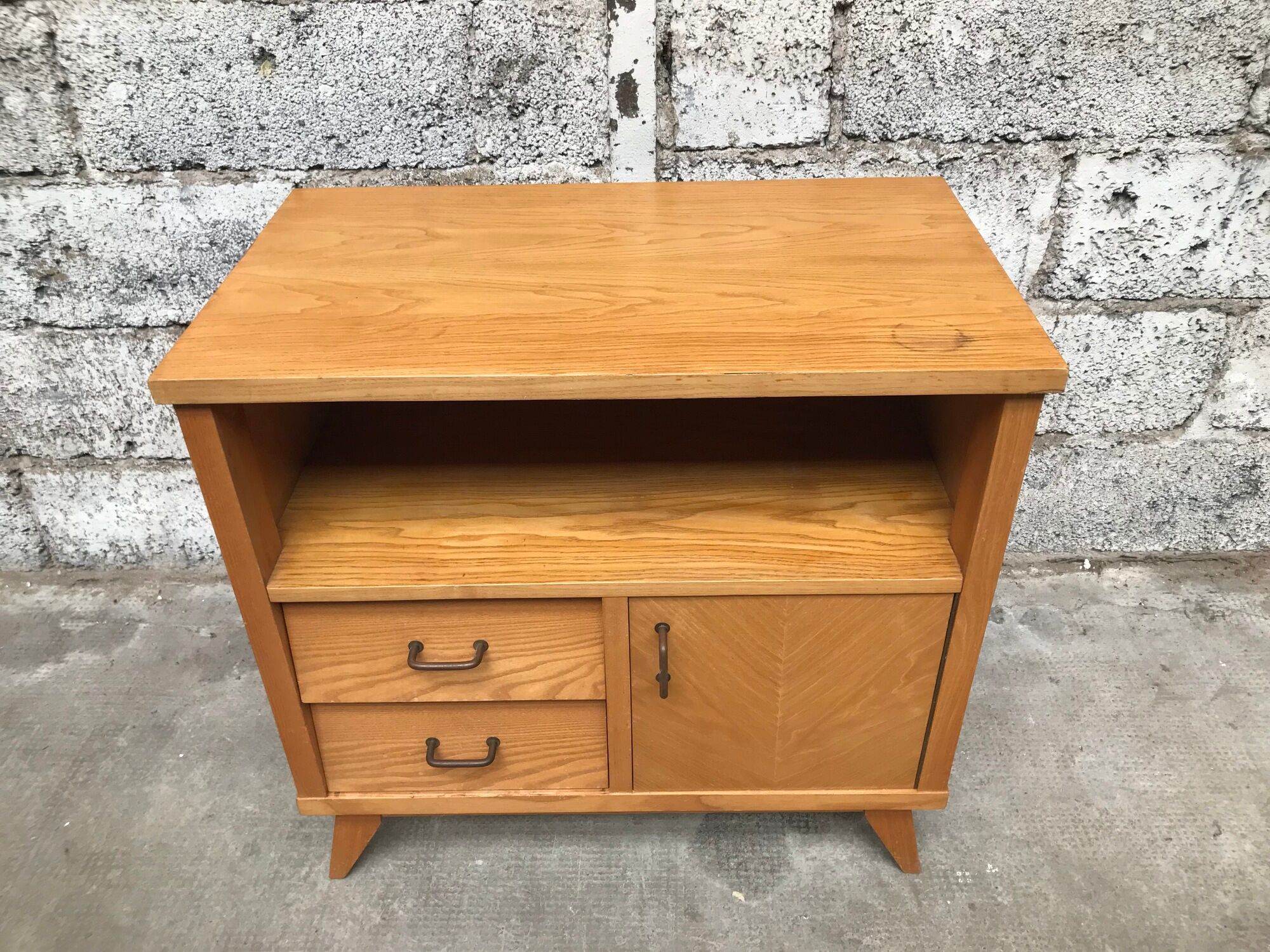 Vintage dresser, tv cabinet, Scandinavian, 1950, compass feet