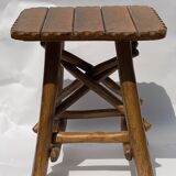 Brutalist wabi sabi organic tree stool or hocker 1970