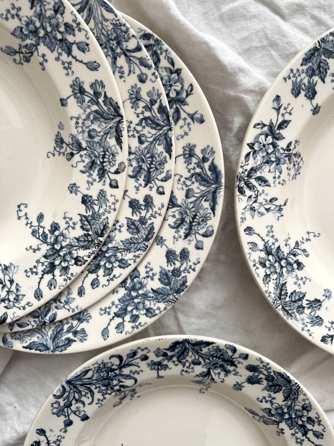 10 "Dodds" ironstone soup plates from Choisy le Roi
