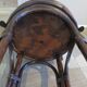 Set of 2 swivel bar stools / chairs - wood - cane - rattan - 80s