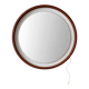 Miroir rond en teck illuminé rare des années 1960