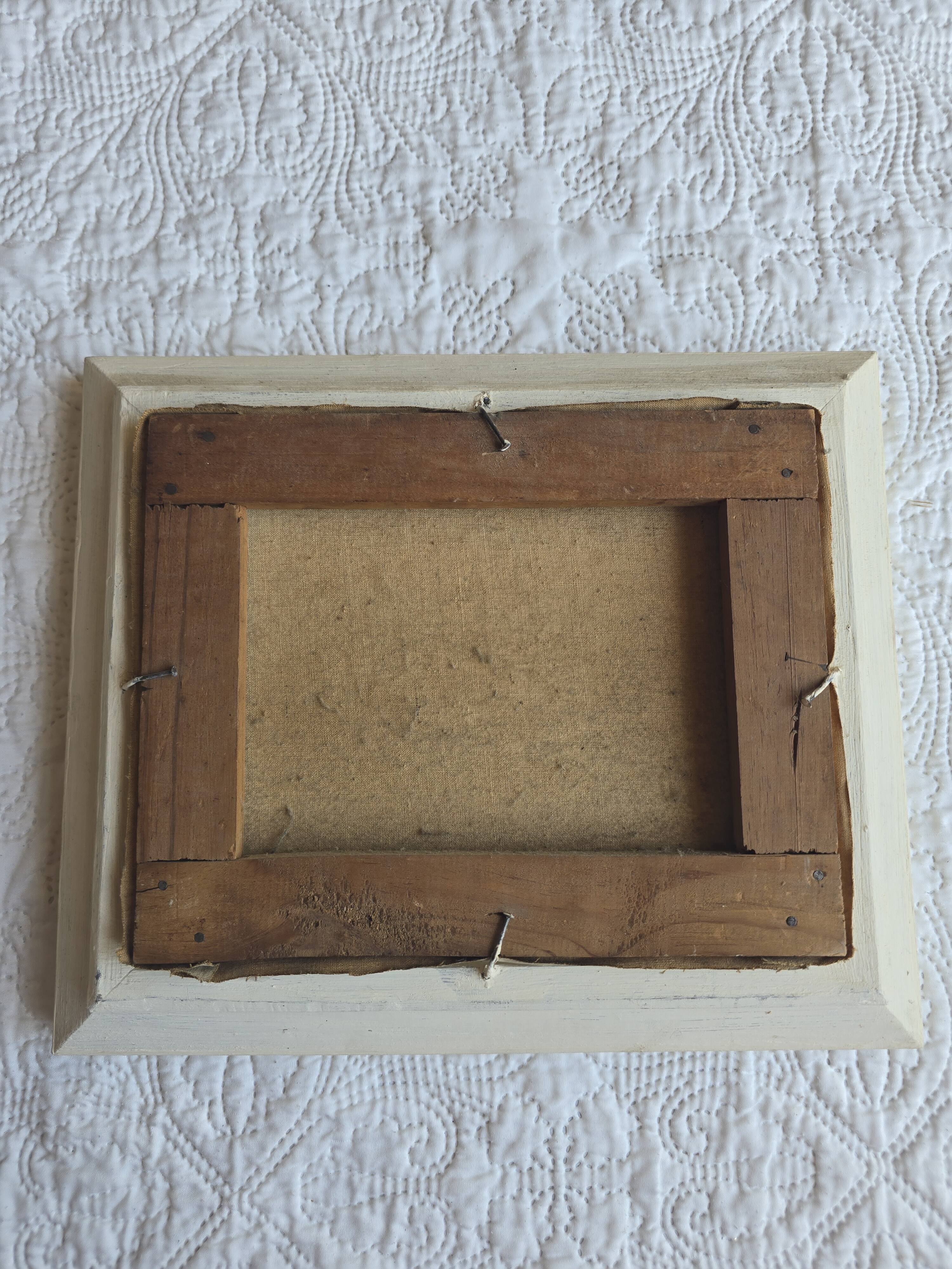 Tableau vintage bouquet de fleurs signé Girardot