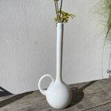 White opaline glass soliflore vase