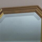 Octagonal beveled mirror - gilded frame 30x 140cm