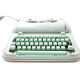 Hermes 3000 Green Typewriter Revised with New Ribbon