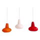 Trio of Space Age opaline pendant lights, Peill & Putzler, 1970