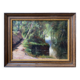 Painting made in oil on wooden panel