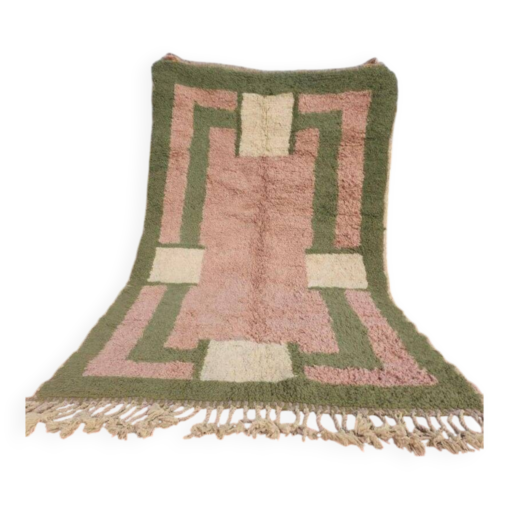 Handmade pure wool rug, size 250 x 250 cm.