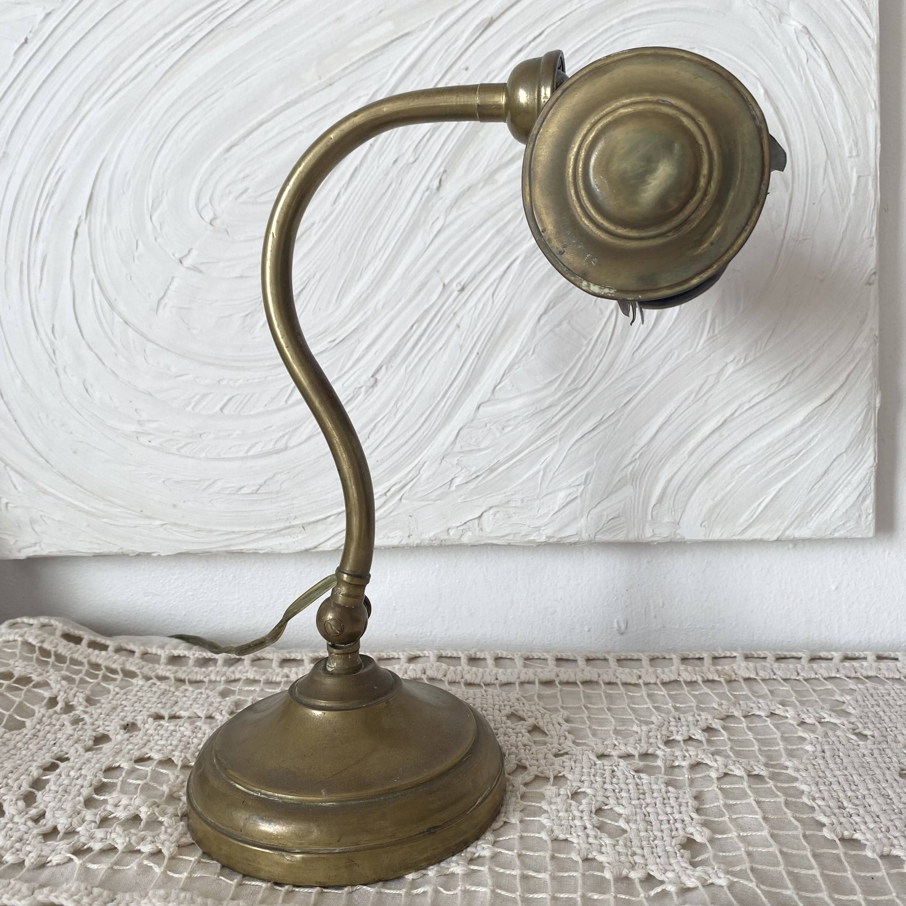 Antique brass notary lamp, adjustable desk lamp